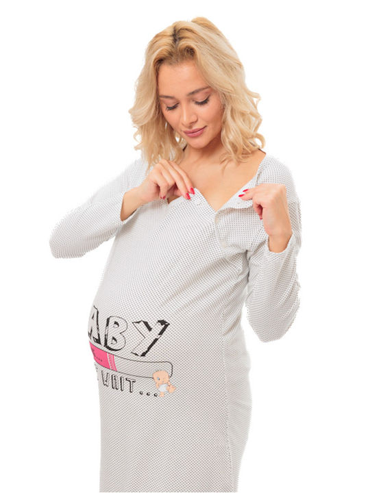 Dominant Nightgown Maternity & Nursing White