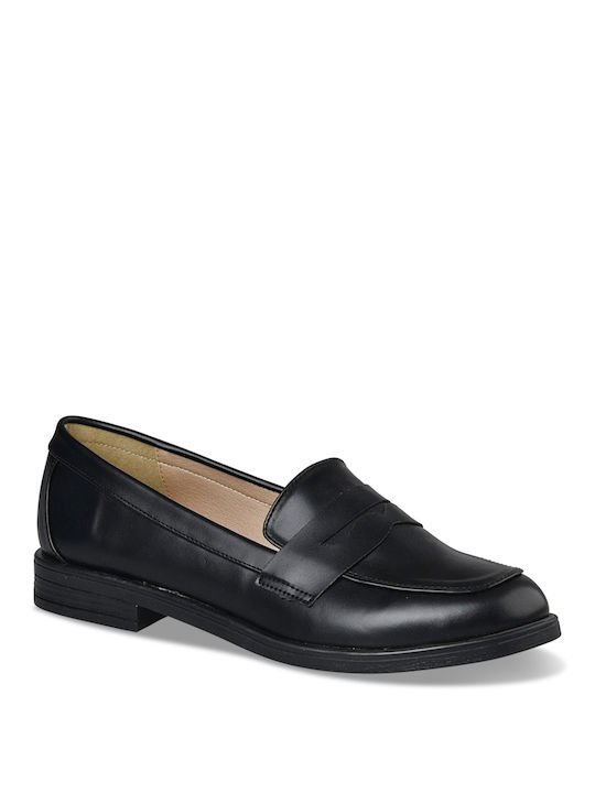 Tsouderos Shoes Damen Mokassins in Schwarz Farbe