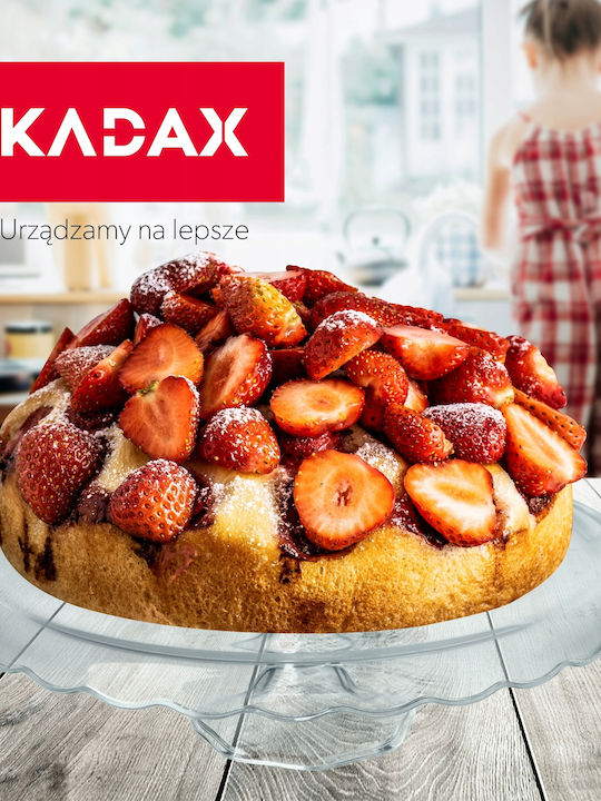 Kadax Тортена постава Стъклен с Капак и Крака Прозрачен 32x32бр