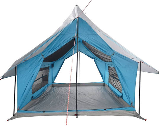 vidaXL Camping Tent A-Frame Blue for 5 People 353x248x210cm