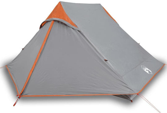 vidaXL Camping Tent Gray for 2 People 225x136x133cm