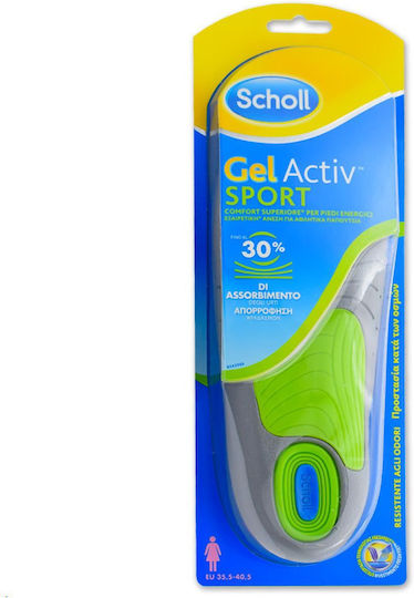 Scholl Gel Activ Sport Ανατομικοί Πάτοι Παπουτσιών Κατά των Οσμών για Γυναίκες 1τμχ