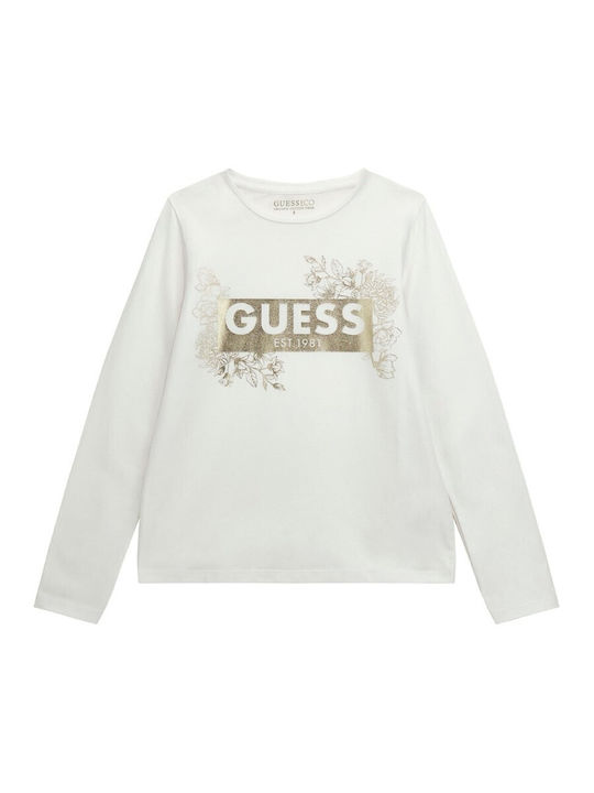 Guess Kids Blouse Long Sleeve White