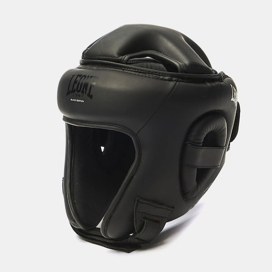 Leone Black Edition Boxhelm Erwachsene Offenes Gesicht Schwarz