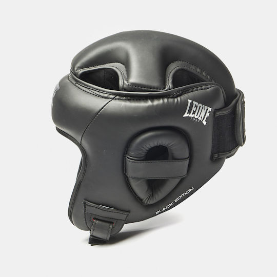 Leone Black Edition Boxhelm Erwachsene Offenes Gesicht Schwarz