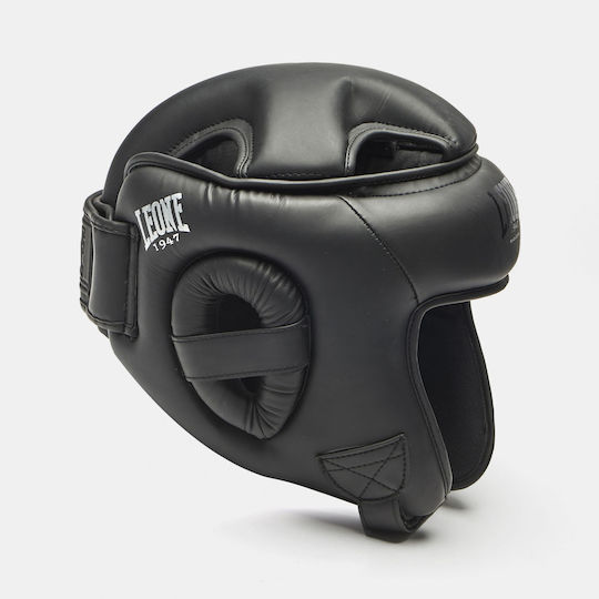 Leone Black Edition Boxhelm Erwachsene Offenes Gesicht Schwarz