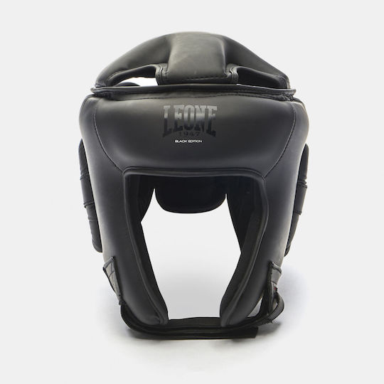 Leone Black Edition Boxhelm Erwachsene Offenes Gesicht Schwarz