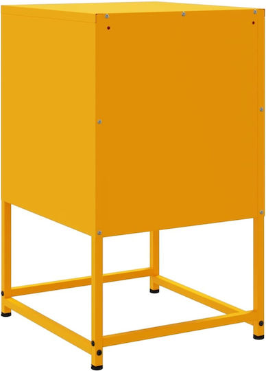 Nachttische Metall Gelb 2Stück 36x39x60.5cm