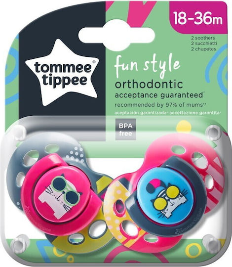 Tommee Tippee Fun Style Pacifiers Silicone Puppies - N/A for 6-18 months 2pcs