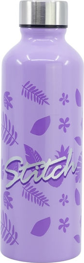 Stor Palms and Kisses Kids Water Bottle Made of Aluminium Stitch with Straw Multicolour 755ml