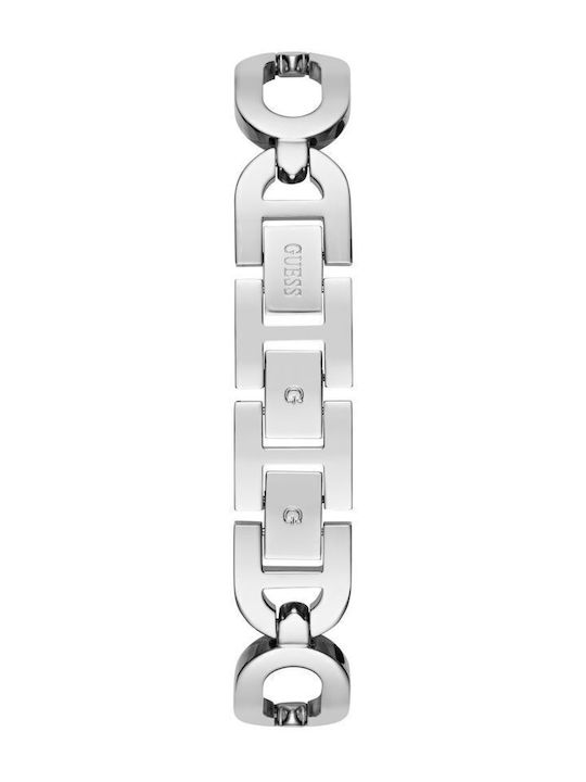 Guess Γυναικείο Ρολόι 30mm Χρονογράφος Μπαταρίας με Ασημί Μεταλλικό Μπρασελέ