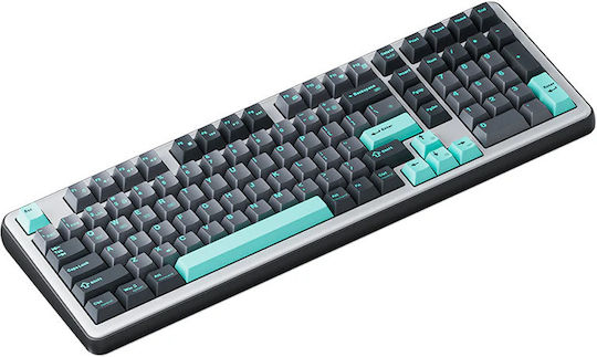 Ajazz AC100 PRO Aluminum Ασύρματο Gaming Μηχανικό Πληκτρολόγιο με KTT Hyacinth διακόπτες και RGB φωτισμό (Αγγλικό US) Γκρι