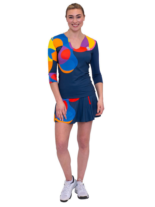Bidi Badu W1330005-DBLMX Women's Blue Tennis Shirt