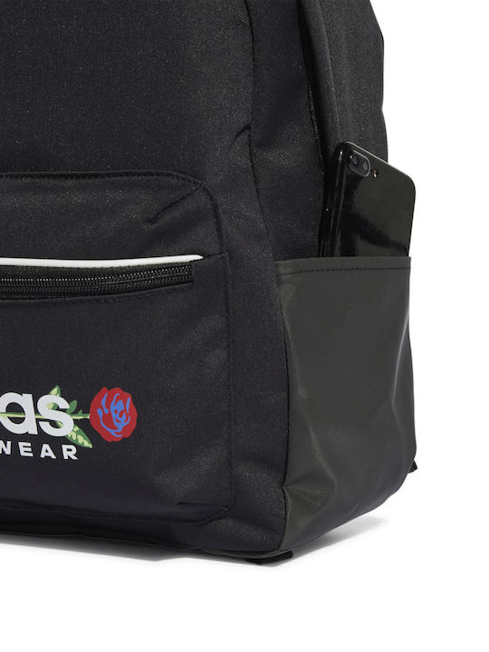 Flower Backpack Γυναικεία Τσάντα Πλάτης Μαύρη