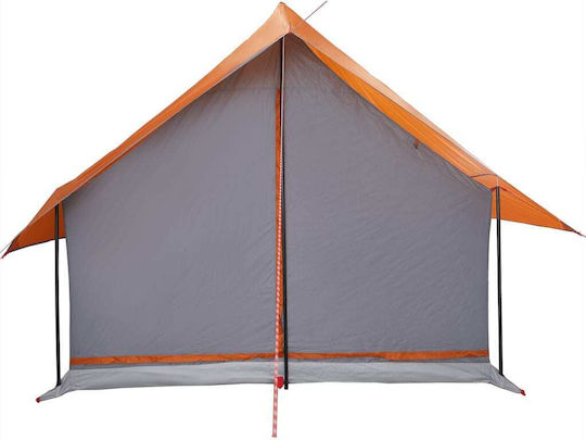 vidaXL Σκηνή Camping Γκρι για 5 Άτομα 353x248x210εκ. Γκρι/Πορτοκαλί