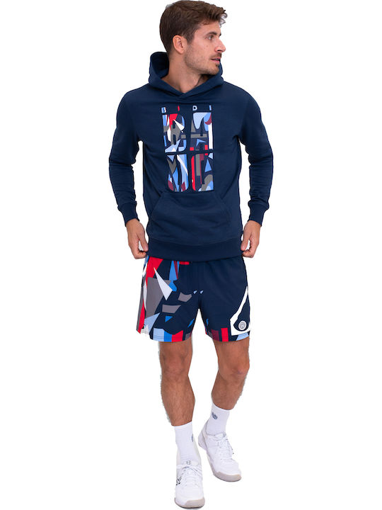 Sweatshirt with Hood Dark Blue, Red