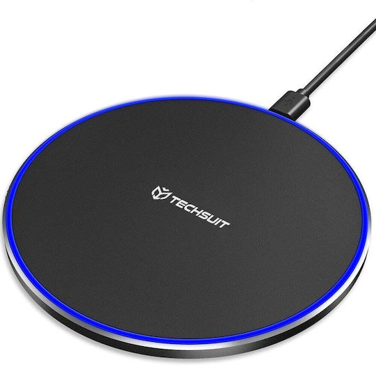 Techsuit Wireless Charger (Qi Pad) 15W Blacks (CHWR031)
