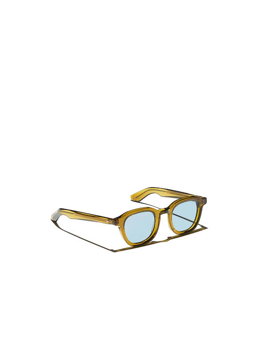 Moscot Dahven Sunglasses with Beige Plastic Frame and Light Blue Lens DAHVEN OLIVEBROWN BELAIRBLUE