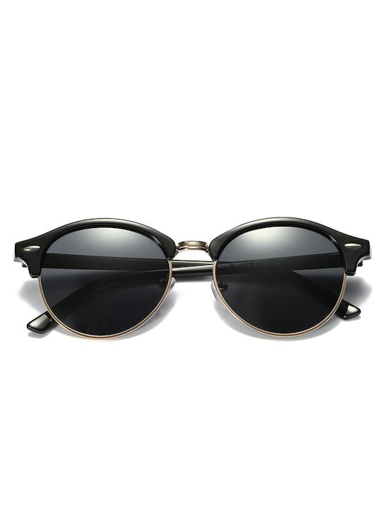 Techsuit Unisex Sunglasses with Black Frame and Blue Polarized Lens KF2325902