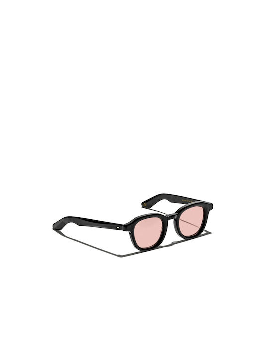 Moscot Dahven Sunglasses with Black Plastic Frame and Pink Lens DAHVEN BLACK NYROSE