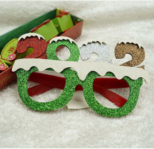 New Year's Eve Party Glasses 2022 Green Made Plastic Polyester Flippy