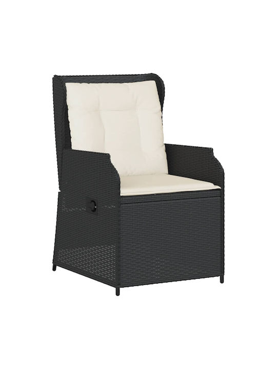 Garden & Outdoor Furniture Sets Living Room Set 3 Pieces Black with Pillows