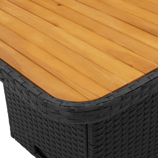 Garten- und Outdoor-Möbelsets 3 Stück Schwarz mit Kissen
