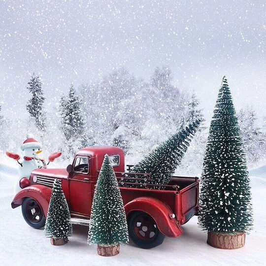 Christmas Decorative Snowy Wood Tree 30cm Green