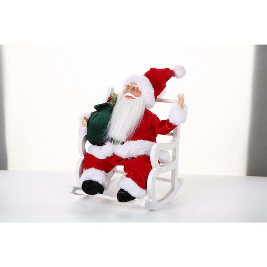Plus Decorativ Moș Crăciun Roșuς 30x18cm.