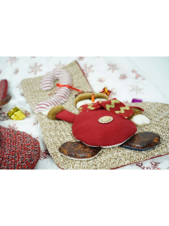 Weihnachtliche Dekorative Socke L45xB20cm. Braun