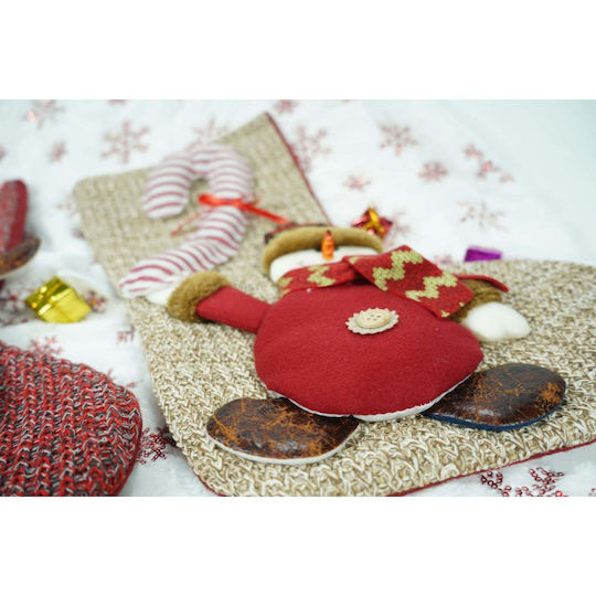 Șosetă Decorativă de Crăciun L45xl20cm. Maro