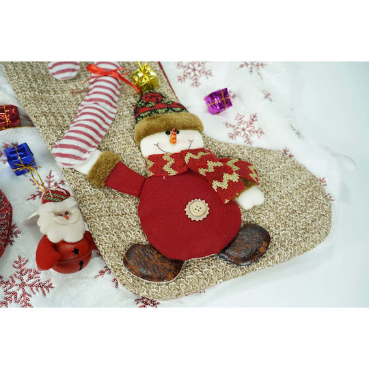 Șosetă Decorativă de Crăciun L45xl20cm. Maro
