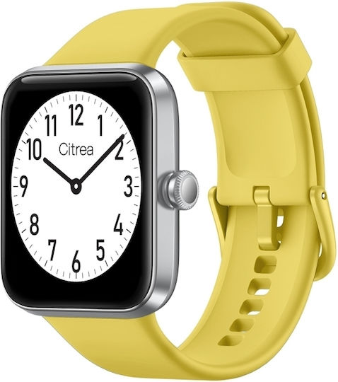 Q&Q Citrea Smartwatch με Παλμογράφο (Κίτρινο)