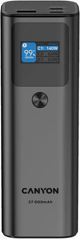 Canyon PB-2010 Power Bank 27000mAh 140W με Θύρα USB-A και 2 Θύρες USB-C Power Delivery / Quick Charge 3.0 Γκρι