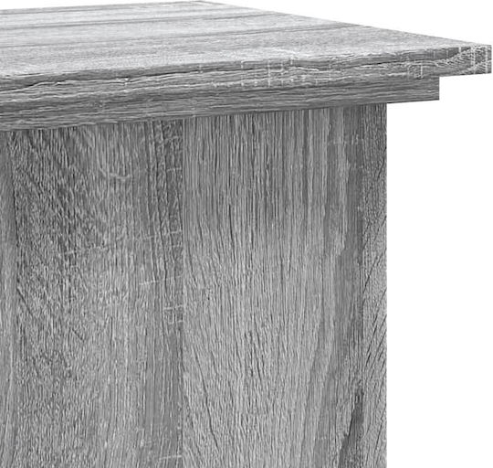 vidaXL Pflanzenständer Holz Grau 33cmx33cmx60cmcm.