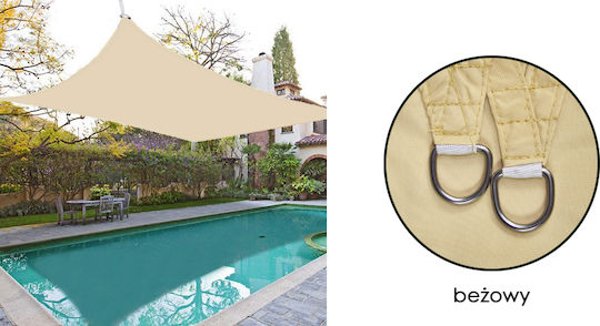 AIO Factory Shade Sail Beige with PVC Coating 2x3m