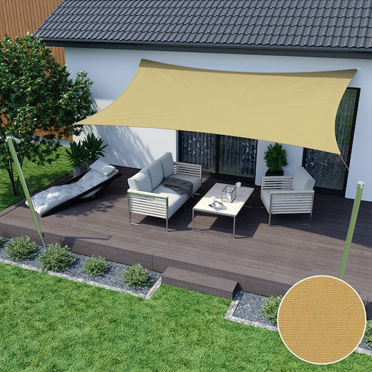 AIO Factory Umbrela Sail Bej cu acoperire PVC 3x4m