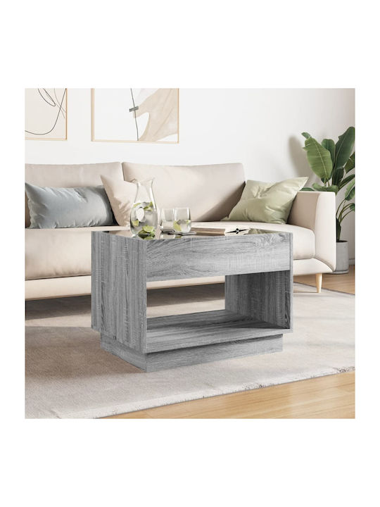 Rectangular Side Table Glass Grey Sonoma L70xW50xH50cm