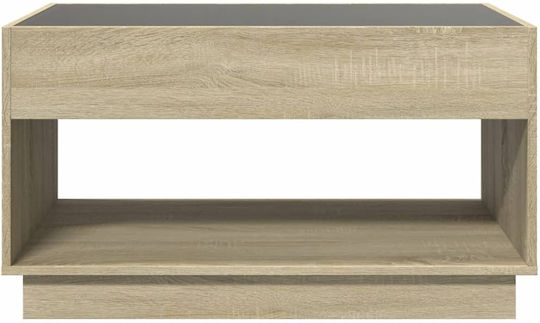 Masa De Cafea Centrală Rectangulară Din Sticlă Maro L90xL50xÎnălțime50cm