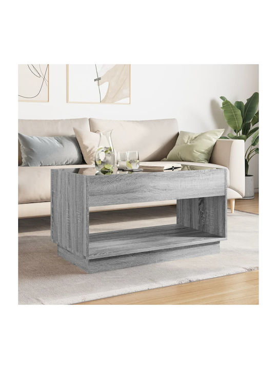 Rectangular Coffee Table Glass Grey Sonoma L90xW50xH50cm