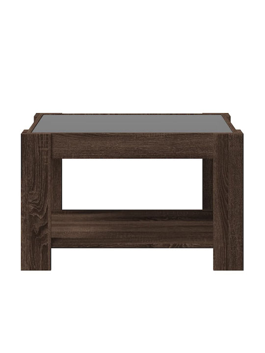 Rectangular Glass Side Table Drys M73xW53xH45cm