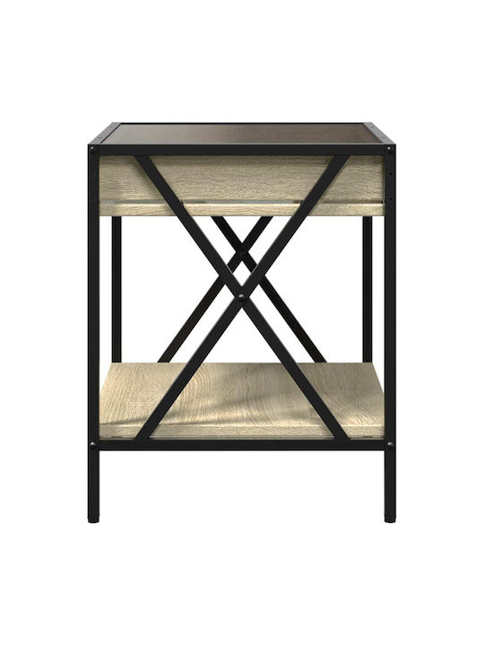 Square Glass Coffee Table Brown M40xL40xH49cm