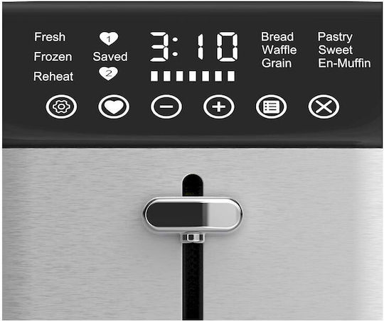 Turbotronic TT-BF15 Toaster 2 Schlitze 1630W Inox