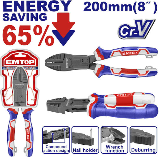 Emtop Πένσα Γκριπ Μήκους 200mm