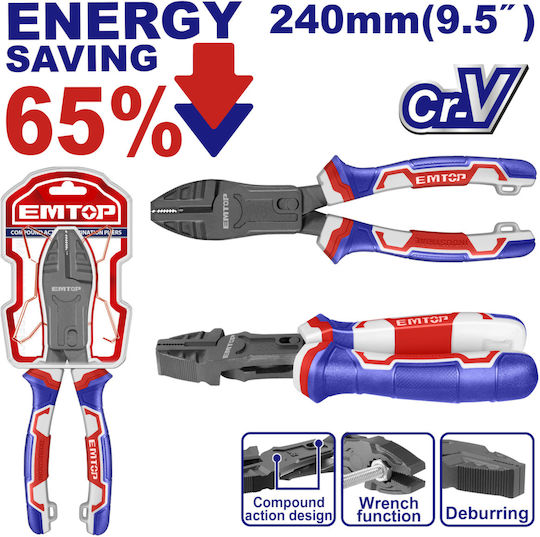 Emtop Πένσα Γκριπ Μήκους 240mm