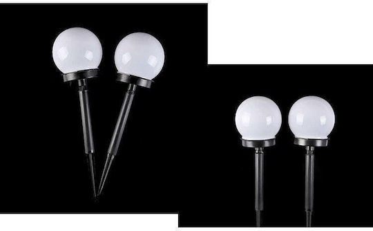 Led Solar Lamp Spherical Globe Flippy Type Diameter 10 Cm Cool White