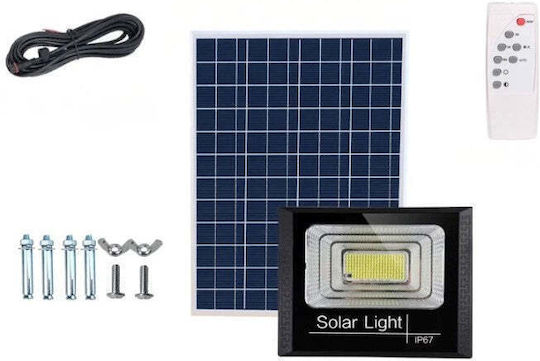 Led Projector Solar Outdoor Lamp Flippy 20 Cm X 25 Cm Water-resistant Ip67 Solar Panel 220 Led Smd 100w Light Sensor Timer Remote Control 2 Lighting Modes Mounting Kit
