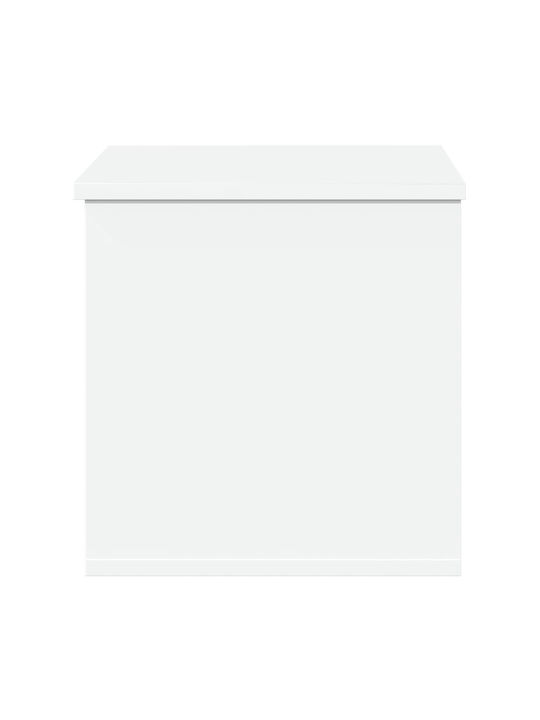 vidaXL Wooden Storage Box with Lid White 60x35x35cm 1pcs