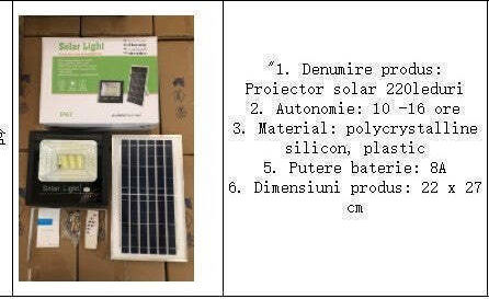 Led Projector Solar Outdoor Lamp Flippy 20 Cm X 25 Cm Water-resistant Ip67 Solar Panel 220 Led Smd 100w Light Sensor Timer Remote Control 2 Lighting Modes Mounting Kit