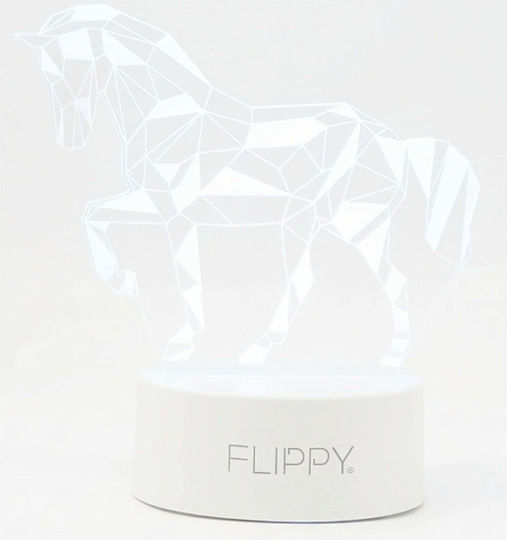 Decorative Led Lamp Flippy 3d Cal Remote Control Two Power Modes Usb Batteries 20 Cm Height Made Acrylic Material Multicolored Light White